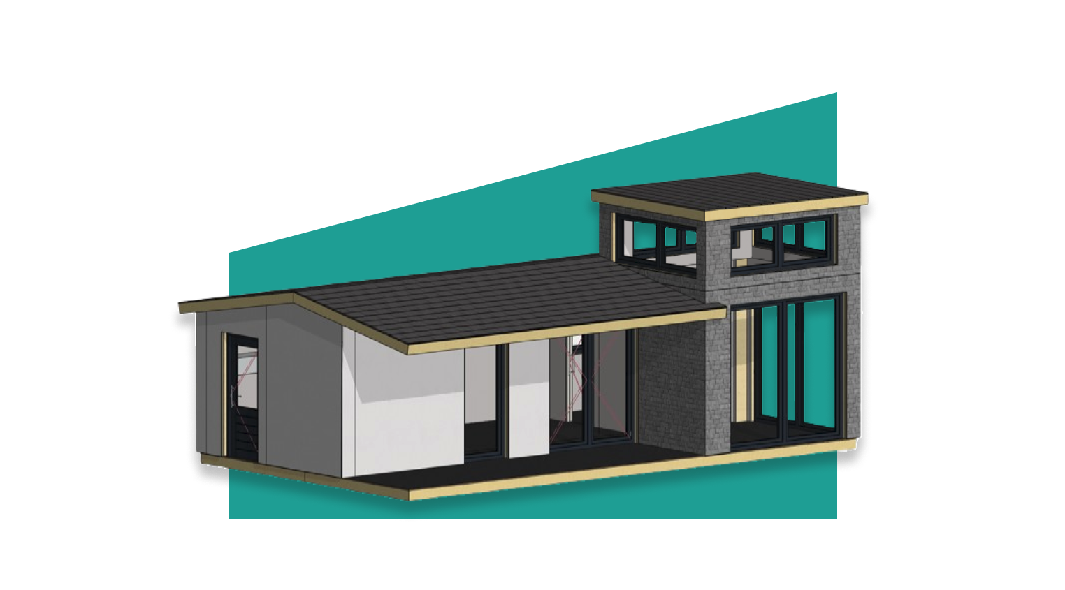 Voorbeeld huis met prefab gevels Voorbeeld render huis met prefab gevels
