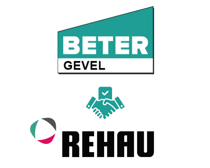 logo's van BeterGevel en REHAU